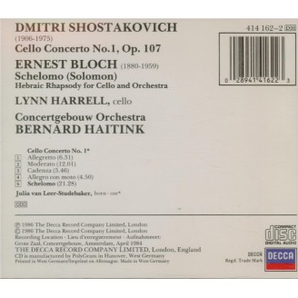 CHOSTAKOVITCH - Harrell - Concerto pour violoncelle n°1 op.107..